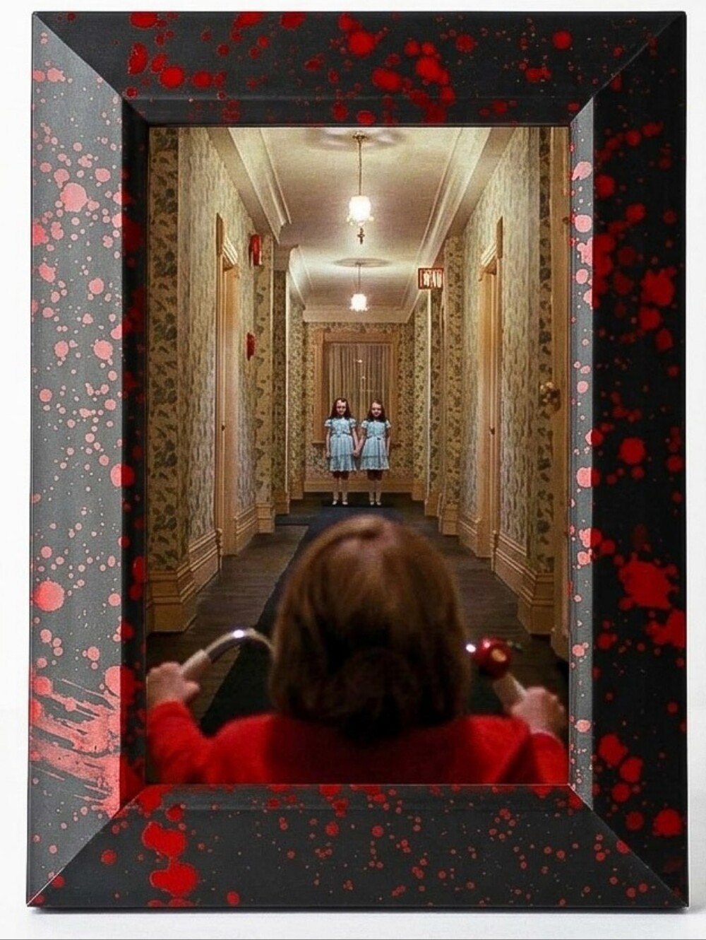 The Shining Twins Horror Vintage Retro 80s Metal Frame Photo Print Gothic Bloody